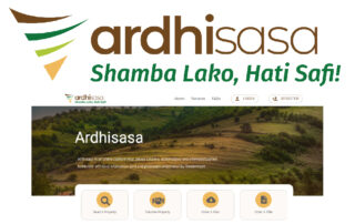 Ardhi Sasa Website Home page