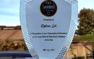 Optiven Limited is the Most Admired Real Estate Brand in 2020/21